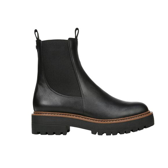 Sam Edelman Shoes - SAM EDELMAN Womens Laguna Chelsea Boot 9 Black Waterproof Leather Lug Sole NWOB